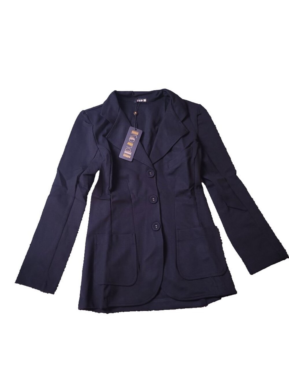 Suzie Kondi Ponte Blazer Womens S Small Black 3 Button Jacket